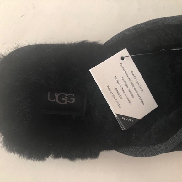 UGG Scuff 3D Shadow sheepskin black men's slipper. Shearling. Size: 10, 11, 12 - Picture 9 of 12